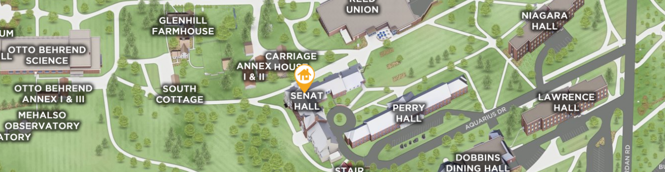 Open interactive map centered on Senat Hall in a new tab