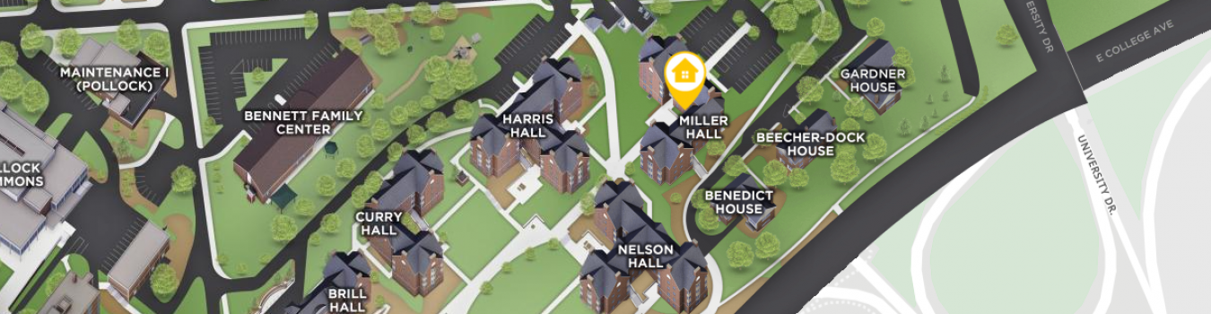 Open interactive map centered on Miller Hall in a new tab