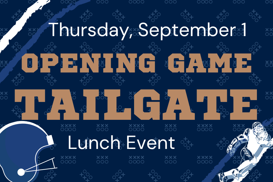 Image depicting our P.S.U. Tailgate sign in white and blue colors. Click on the image to open the link to our information and menu pages