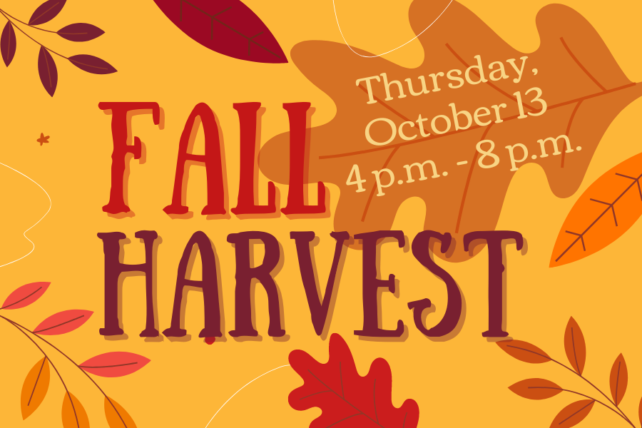 Visit fall harvest October 13th.  