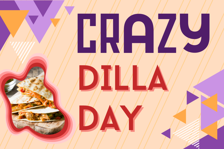 Image depicting our Crazy Dilla Day sign in orange and purple colors. Click the image to open the link to our event information page.