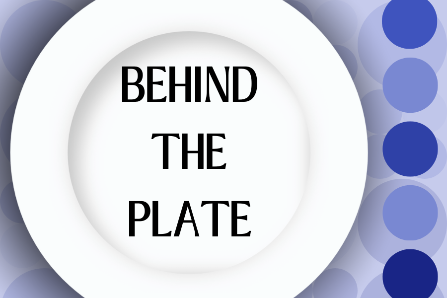 Image depicting our Behind the Plate sign in purple and white colors. Click on the image to open the link to the special event webpage.
