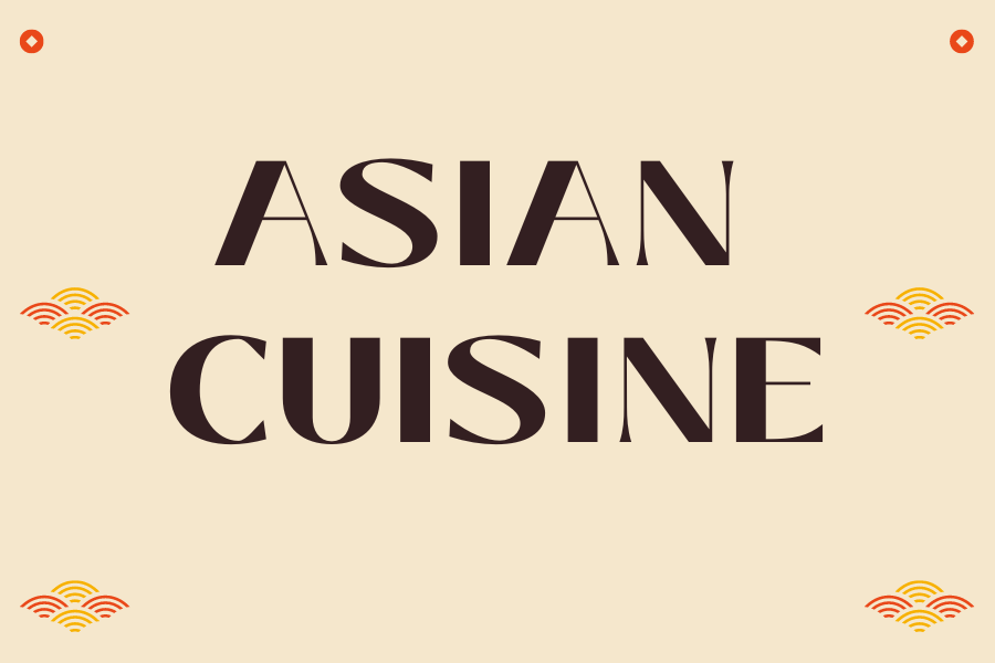 Image depicting our Asian Cuisine sign in beige and orange colors. Click on the image to open the link to our special event webpage.