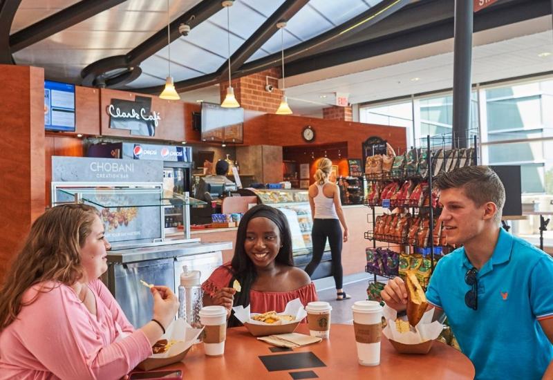 Clark Cafe with students dining