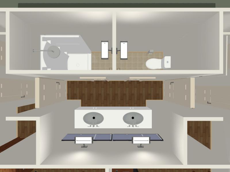 Bathroom overhead floorplan