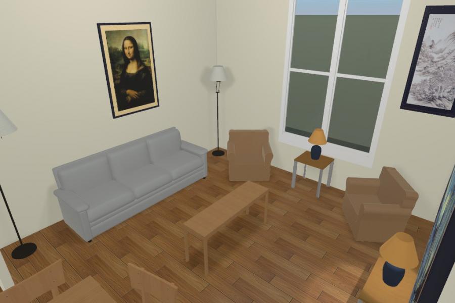 3D rendering of Lions Gate living room