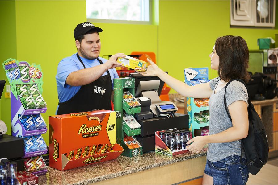 transaction between student and cashier 