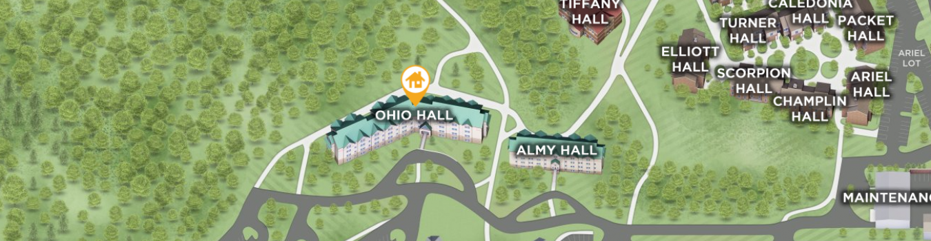 Open interactive map centered on Ohio Hall in a new tab