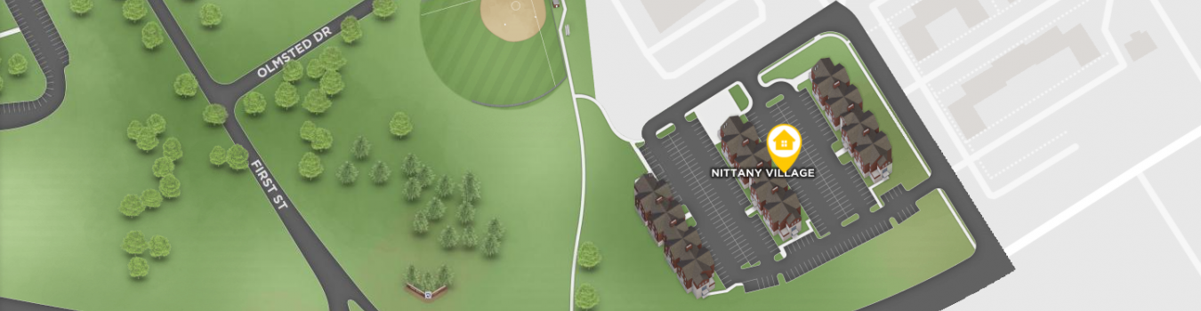 Open interactive map centered on Nittany Village B in a new tab
