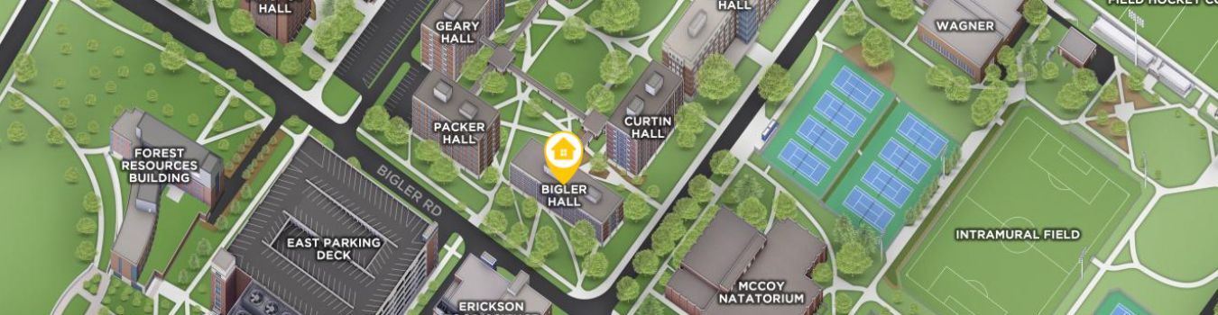 Open interactive map centered on Bigler Hall in a new tab