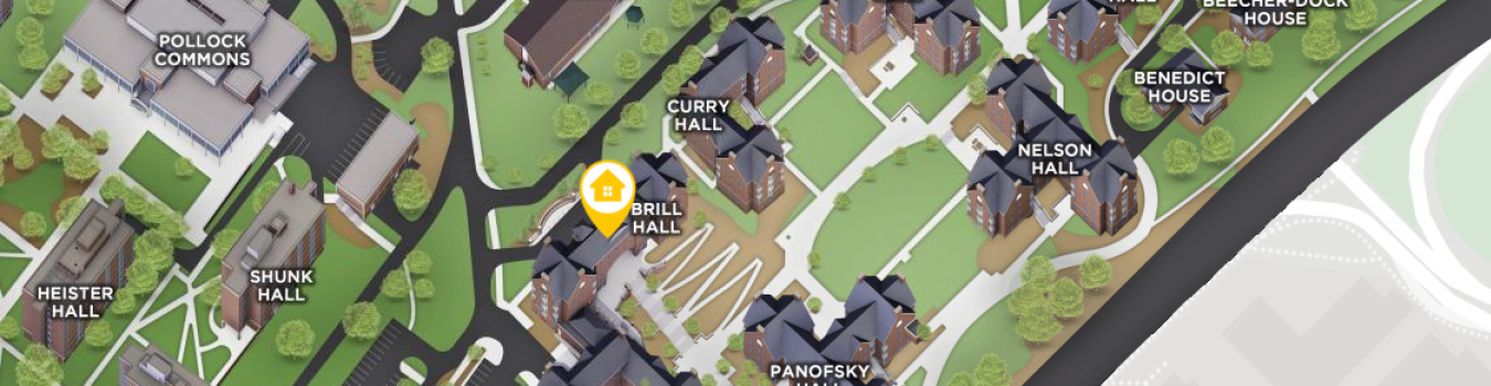 Open interactive map centered on Brill Hall in a new tab