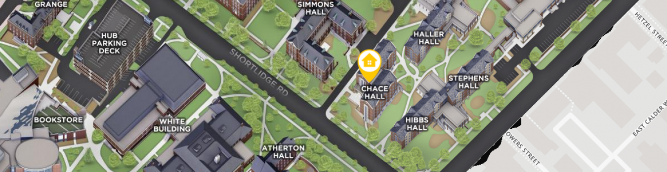 Open interactive map centered on Chace Hall in a new tab