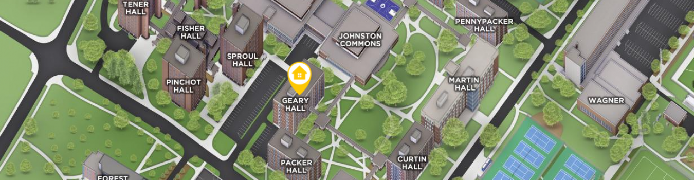 Open interactive map centered on Geary Hall in a new tab