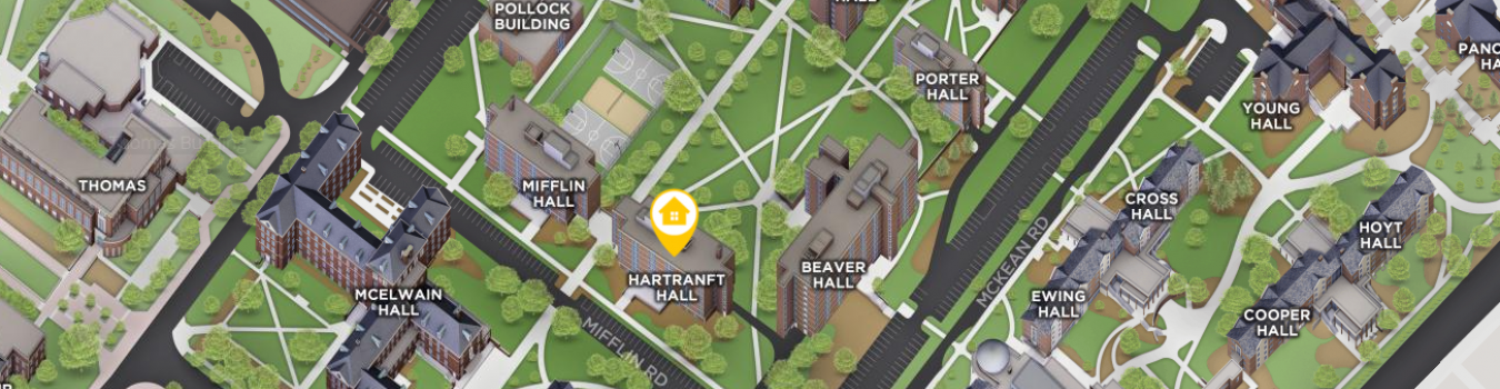 Open interactive map centered on Hartranft Hall  in a new tab