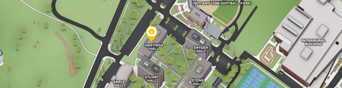 Open interactive map centered on Hastings Hall in a new tab