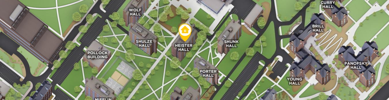 Open interactive map centered on Hiester Hall in a new tab