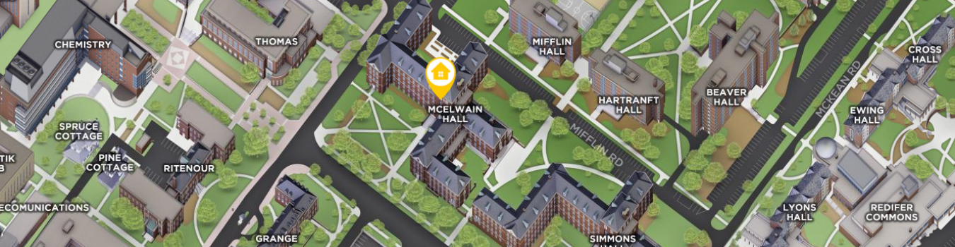 Open interactive map centered on McElwain Hall in a new tab