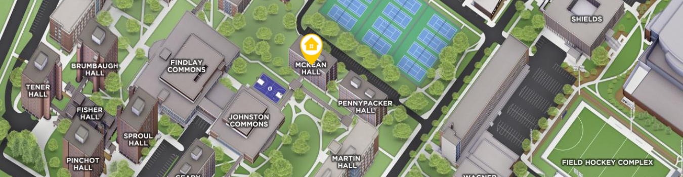 Open interactive map centered on McKean Hall in a new tab