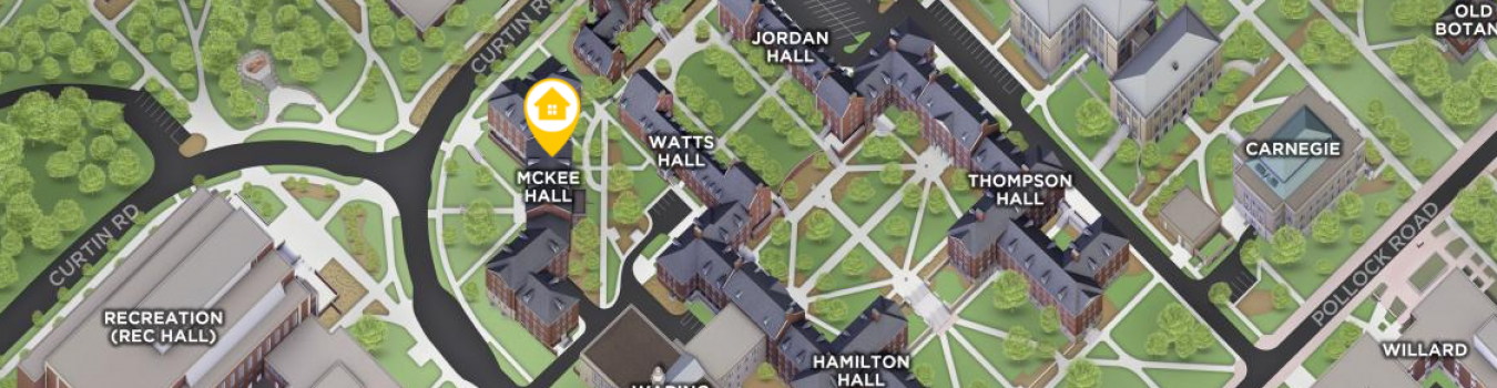 Open interactive map centered on McKee Hall in a new tab
