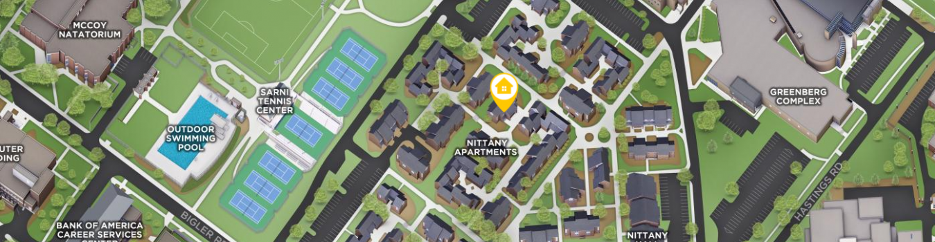 Open interactive map centered on Nittany Apt Townhouse in a new tab