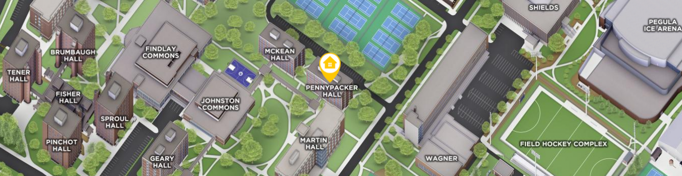 Open interactive map centered on Pennypacker Hall in a new tab