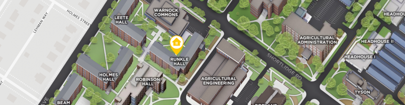 Open interactive map centered on Runkle Hall in a new tab