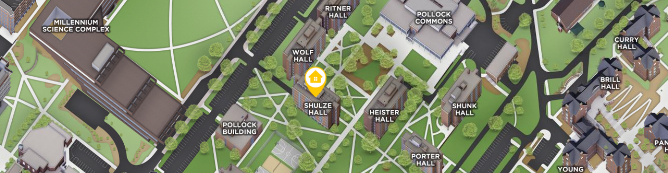 Open interactive map centered on Shulze Hall in a new tab