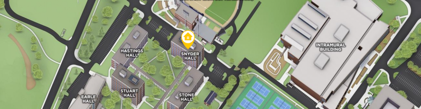 Open interactive map centered on Snyder Hall in a new tab