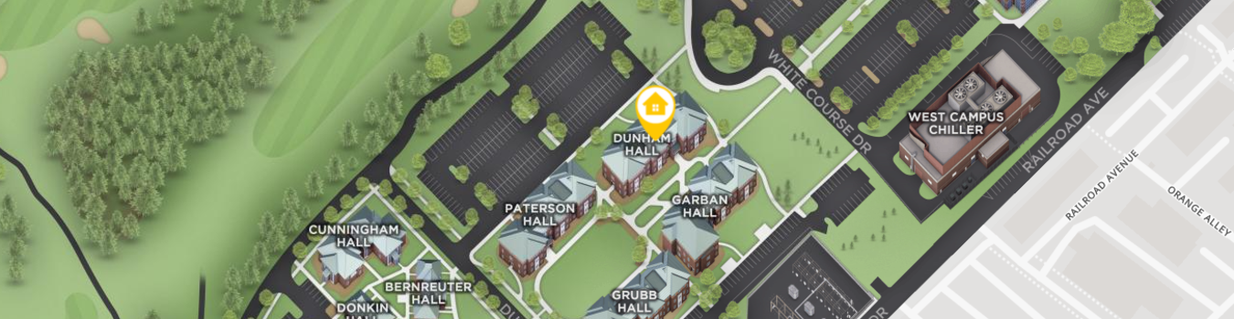 Open interactive map centered on Dunham Hall in a new tab