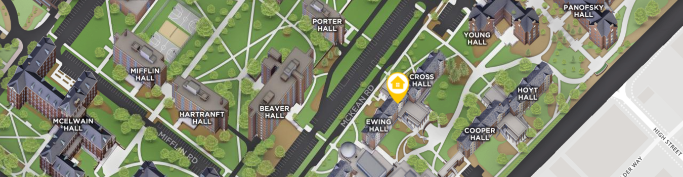Open interactive map centered on Cross Hall in a new tab