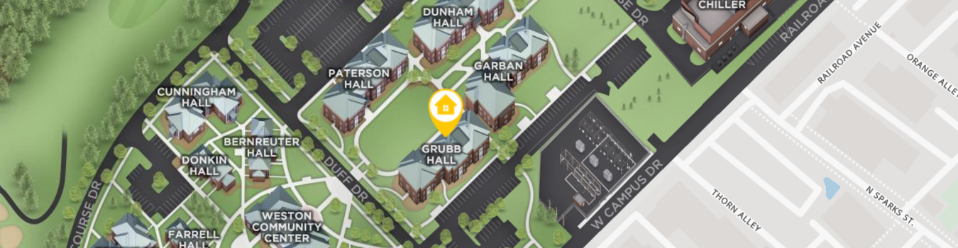 Open interactive map centered on Grubb Hall in a new tab