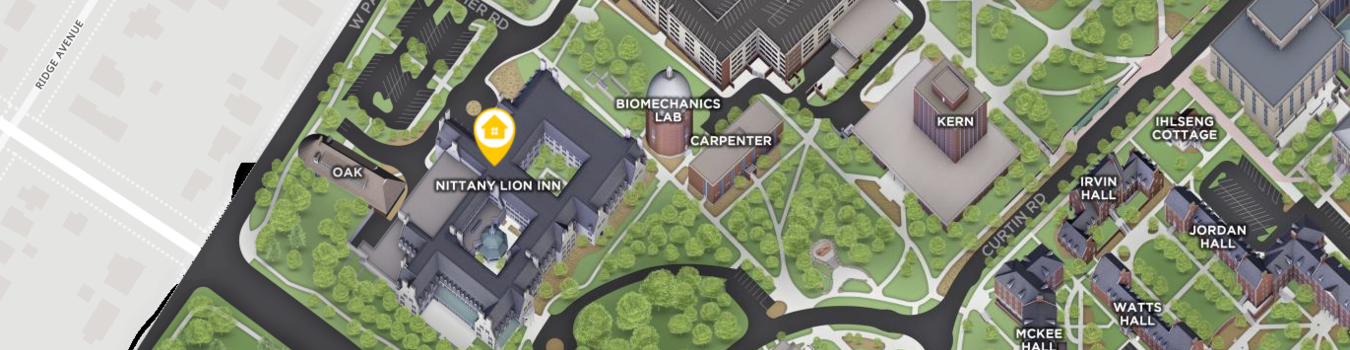 Open interactive map centered on Nittany Lion Inn in a new tab