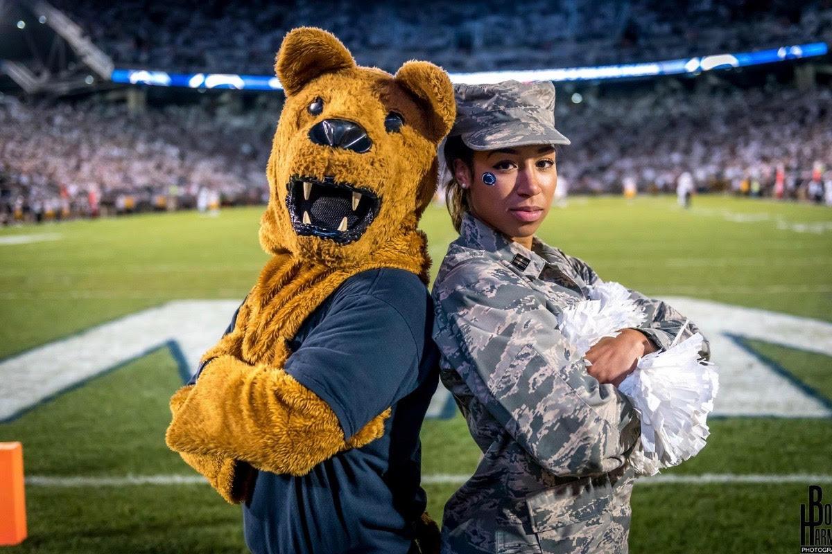 Military girl with Nittany Lion