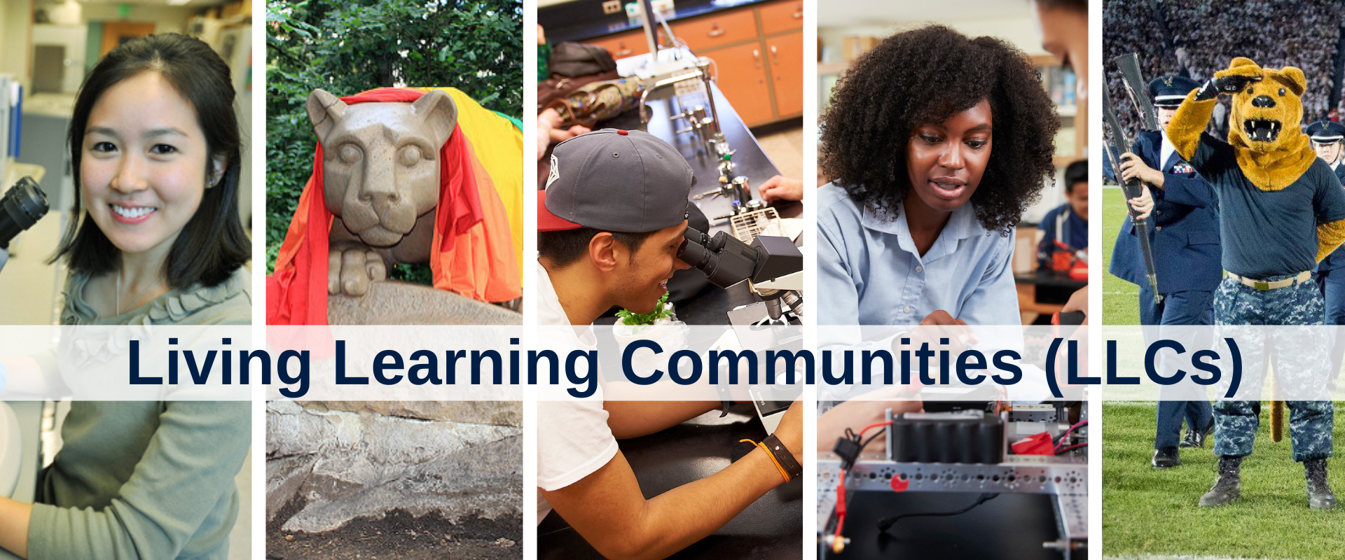 Living Learning Communities - a collage of images from various LLCs